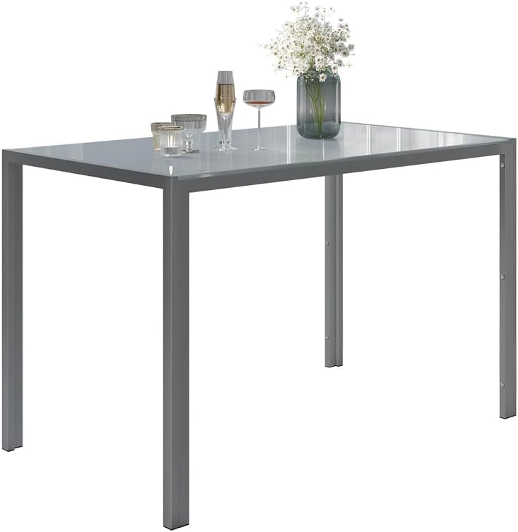 Tavolo da pranzo Grand, Grigio, 120 x 70 cm, per l’utilizzo come set da pranzo in cucina o sala da pranzo