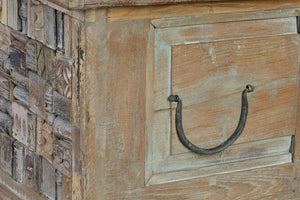 Cassapanca in massello di mango e legno di ricicle