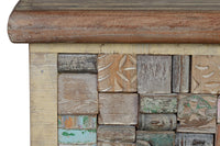 Cassapanca in massello di mango e legno di ricicle