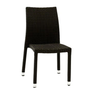 Sedia polyrattan adila noce quadro cm 47x61h44/46/88
