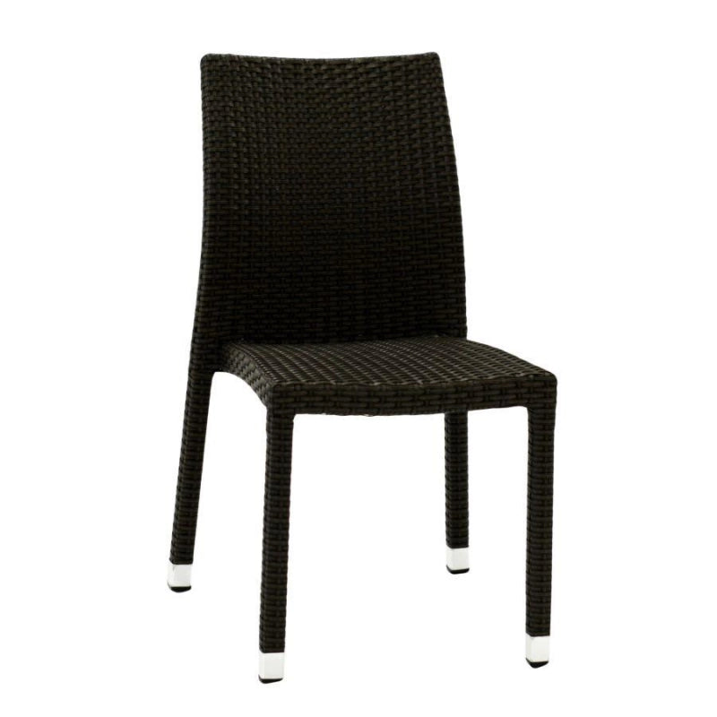 Sedia polyrattan adila noce quadro cm 47x61h44/46/88