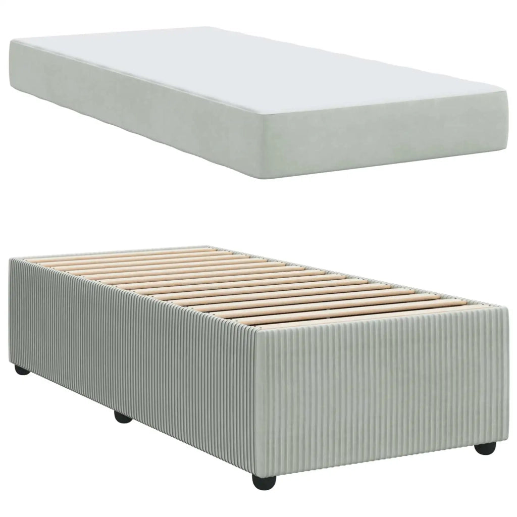 Struttura del letto Grigio chiaro 80 x 200 cm Tessuto 3398321