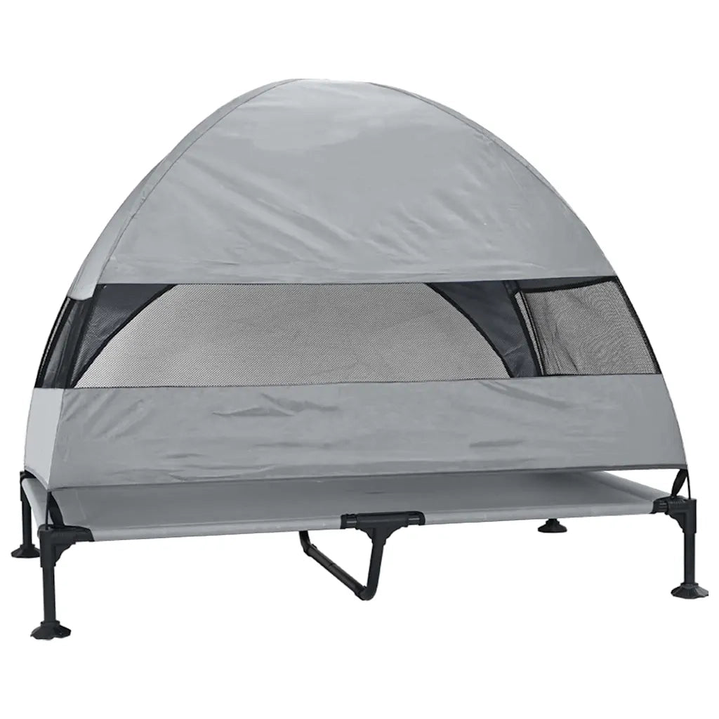 vidaXL Letto per Cani Elevato Grigio chiaro 127 x 81 x 108 cm