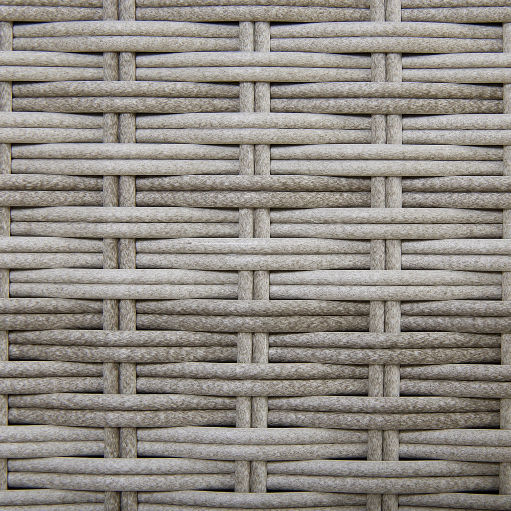 Cesta baule portaoggetti da esterno Cuscino da giardino in finto rattan grigio 158 x 63 cm