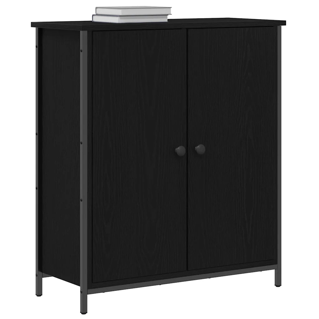 Credenza-Buffet-Armadio da cucina Rovere nero 70 x 30 x 80 cm Legno multistrato 560454