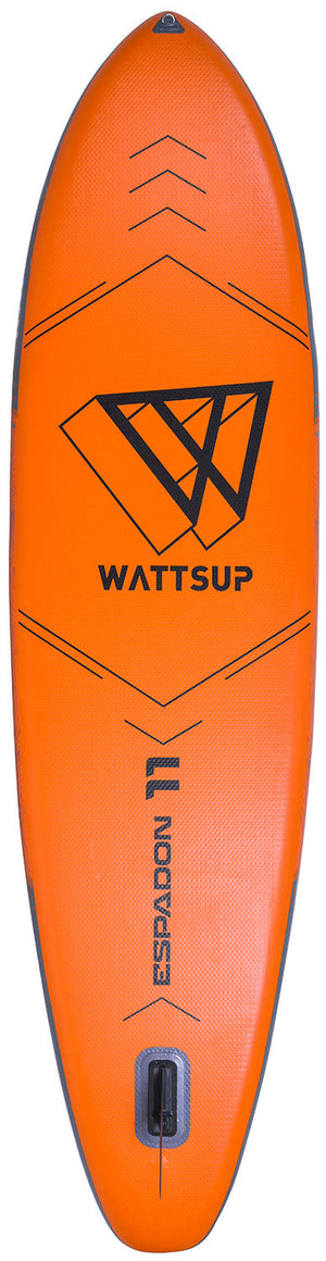 SUP Tavola Gonfiabile 335x81x15 cm con Pagaia Zaino e Accessori Wattsup Espadon Arancione