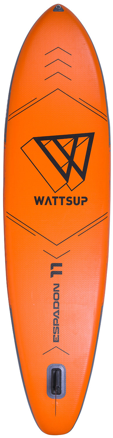 SUP Tavola Gonfiabile 335x81x15 cm con Pagaia Zaino e Accessori Wattsup Espadon Arancione