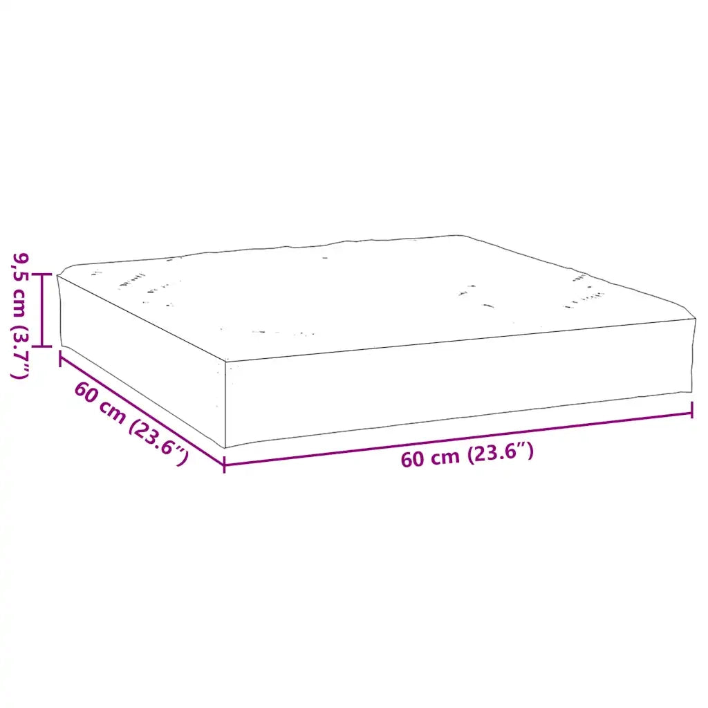 Cuscino per Pallet Verde Brillante 60x60x9,5 cm in Tessuto Oxford 361803