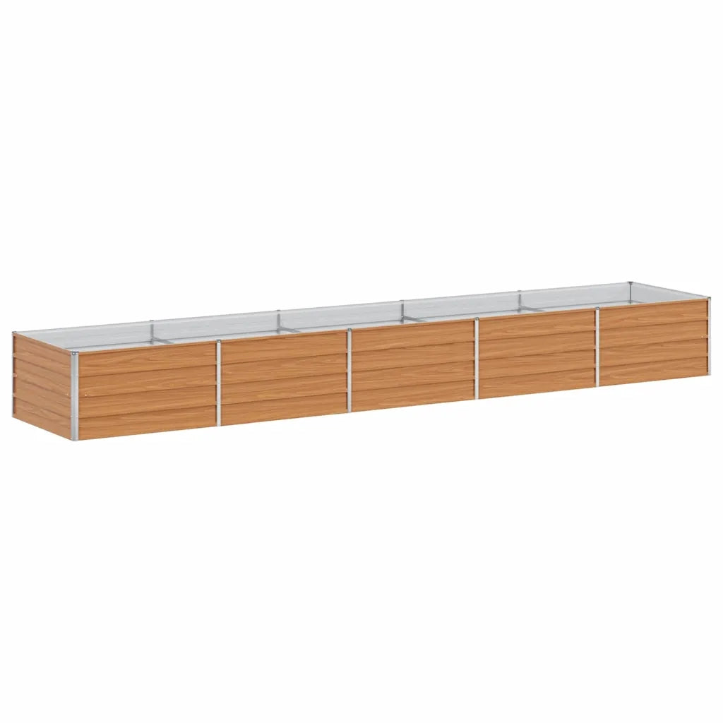 Fioriere | Cassetta per fiori | Letto rialzato da giardino Marrone Chiaro 400 x 80 x 45 cm