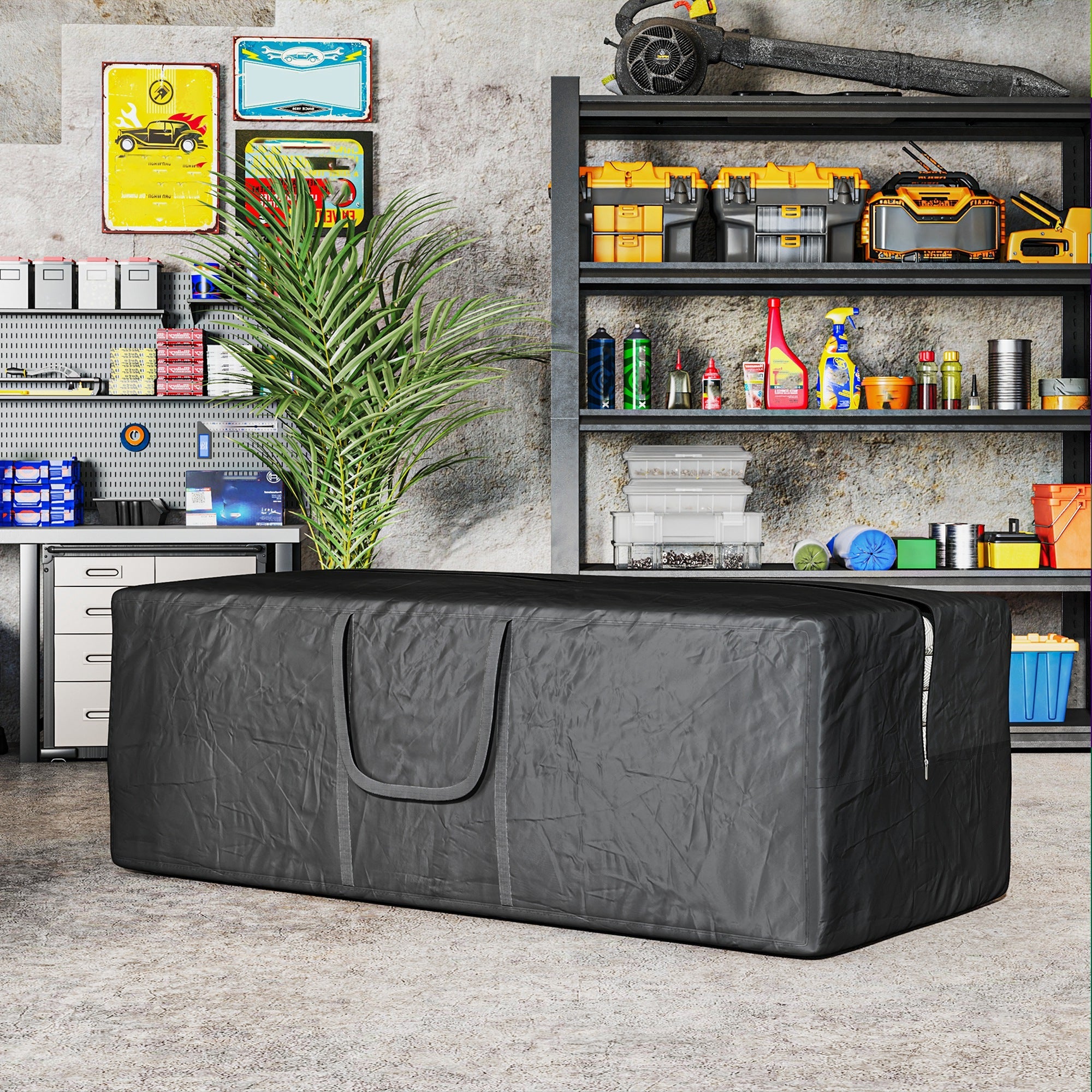 Custodia per Albero di Natale da 840L Impermeabile e UV30+ Tessuto Oxford 600D Nero