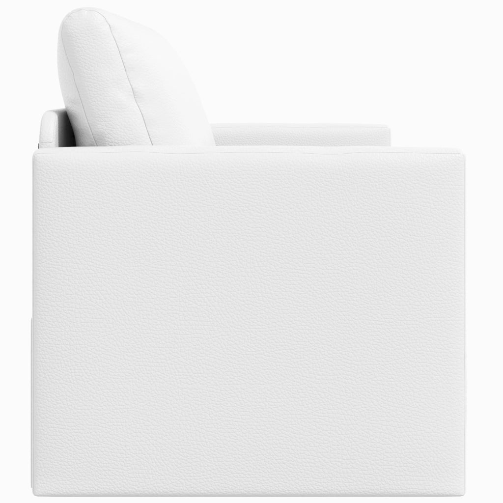 Divano Letto a Pavimento 2-in-1 Bianco 124x71x78 cm Pelle Artificiale