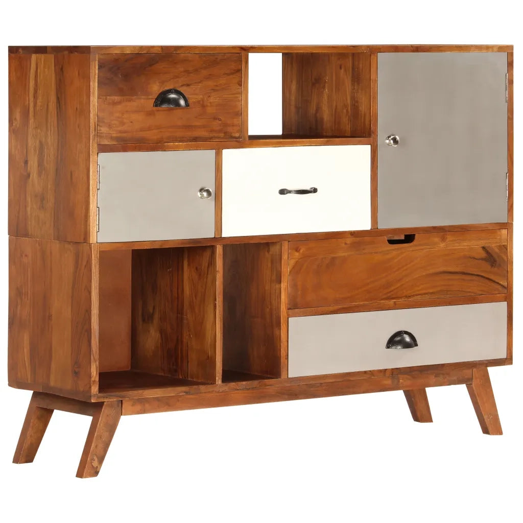 Credenza 115x35x86 cm Legno Massello di Acacia cod mxl 19917