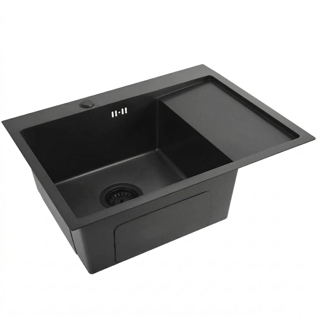 Lavello In Acciaio Fin Black con rubinetto da cucina