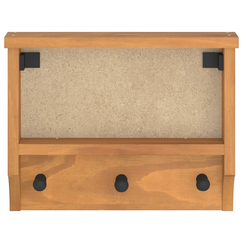 Appendiabiti da Parete SANDNES 45x12x35 cm in Legno di Pino CFW6273898