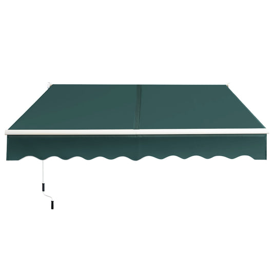 Tenda da sole retrattile 245 x 200 cm angolo regolabile 40°-100° facile da installare moderna alluminio verde 20_0013627
