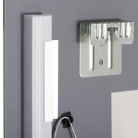Specchio Bagno a Parete Luce LED a 3 Colori Mensola in Vetro 50x12x70 cm