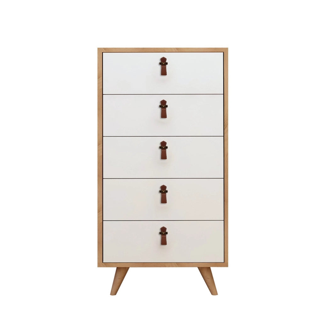 Cassapanca in legno "Frenzu" - 50 x 40 x 103 cm - Bianco