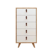 Cassapanca in legno "Frenzu" - 50 x 40 x 103 cm - Bianco