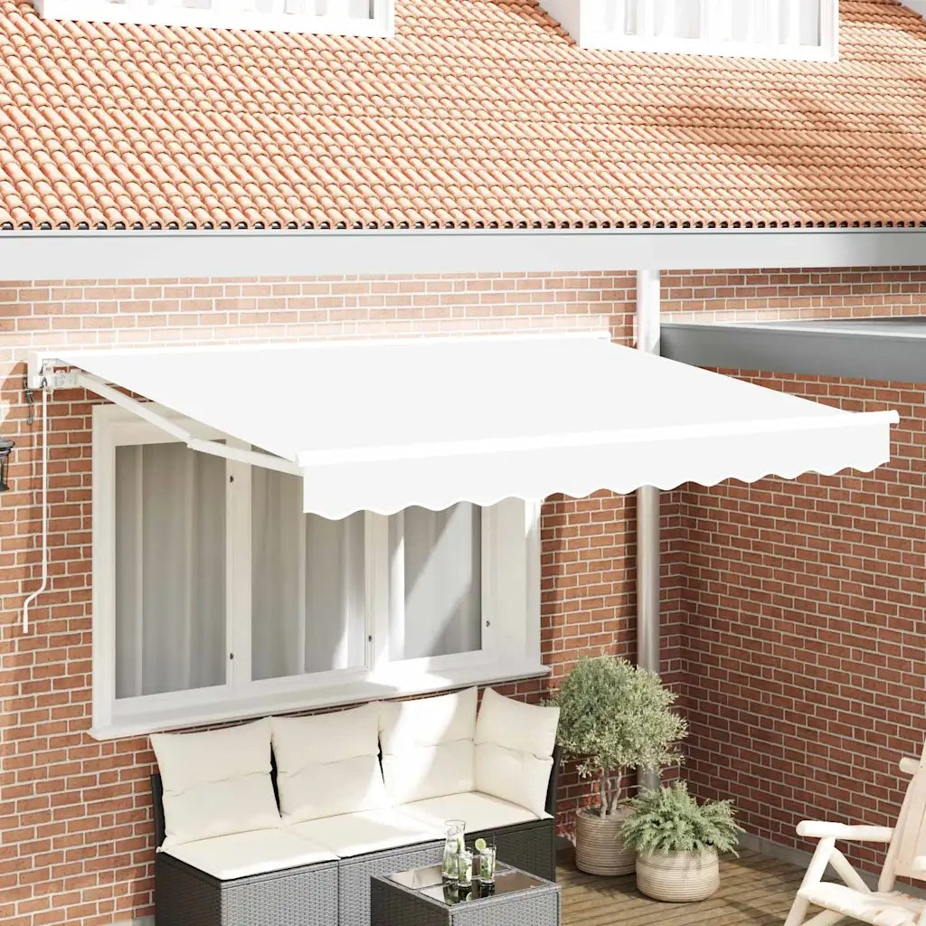 vidaXL Tenda Retrattile Bianco 300x200 cm Tessuto