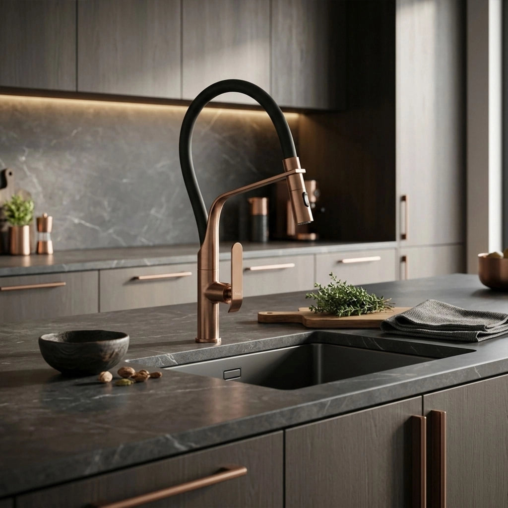 Rubinetto Da Cucina Rea Castor Copper Brush