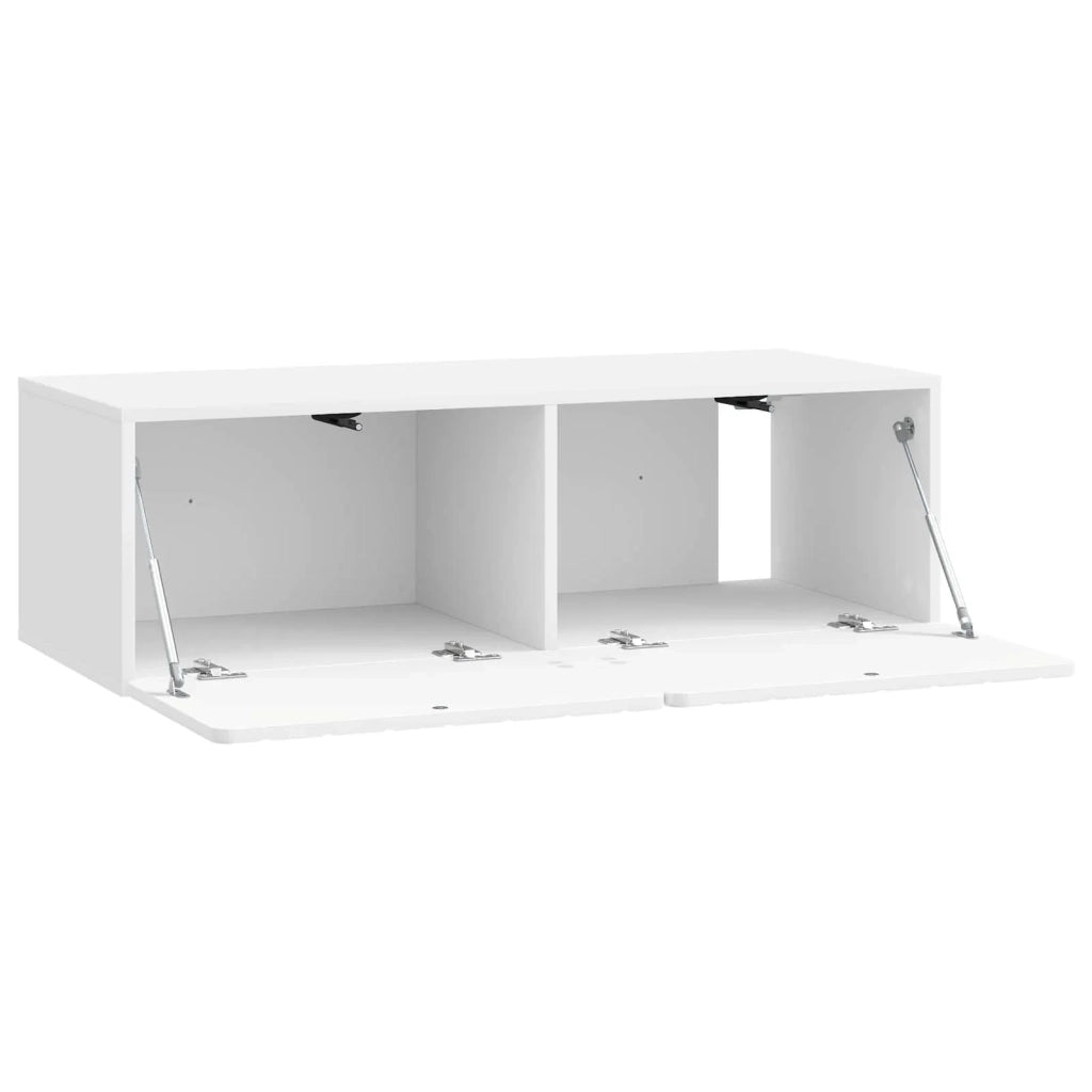 Mobile TV da Muro | Armadietto TV | Mobile Porta TV Bianco Lucido 98 x 41 x 30 cm