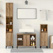 Set di mobili per il bagno con porta 3 pcs Rovere artigianale
