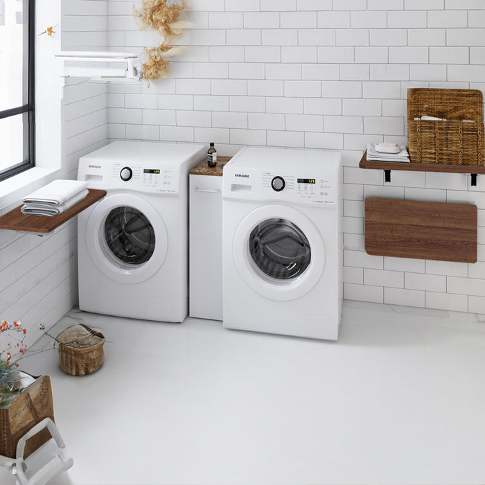 Tavolo Salvaspazio da Muro a Ribalta 80x60 cm in MDF Noce