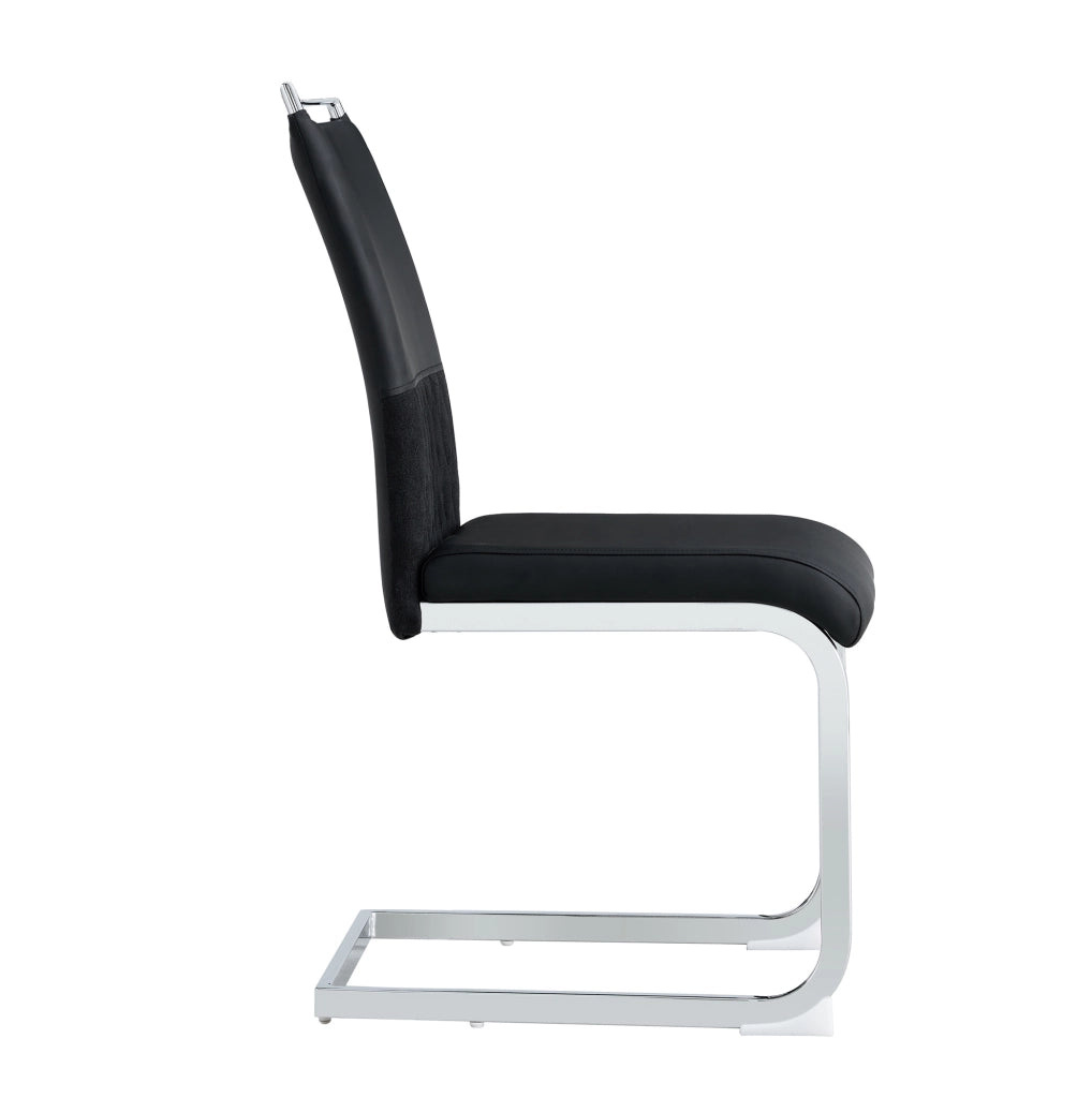 Sedia ergonomica con schienale in PU e lino; metallo; nera