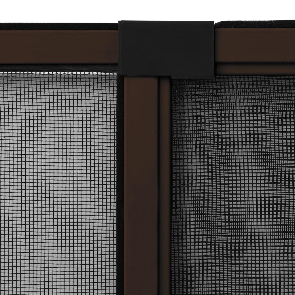 Zanzariera Allungabile per Finestre Marrone (75-143)x50 cm 149039