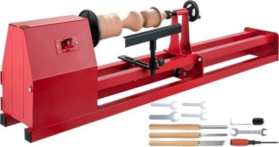 Mini Banco a Mano in Legno - Banco a Mano Rosso - Incluso Set di Manici e Kit di Lavorazione del Legno