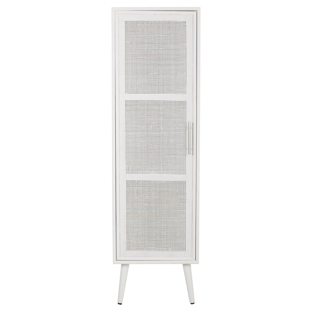 Mobile in legno bianco e rete 40,5x37x139,5h