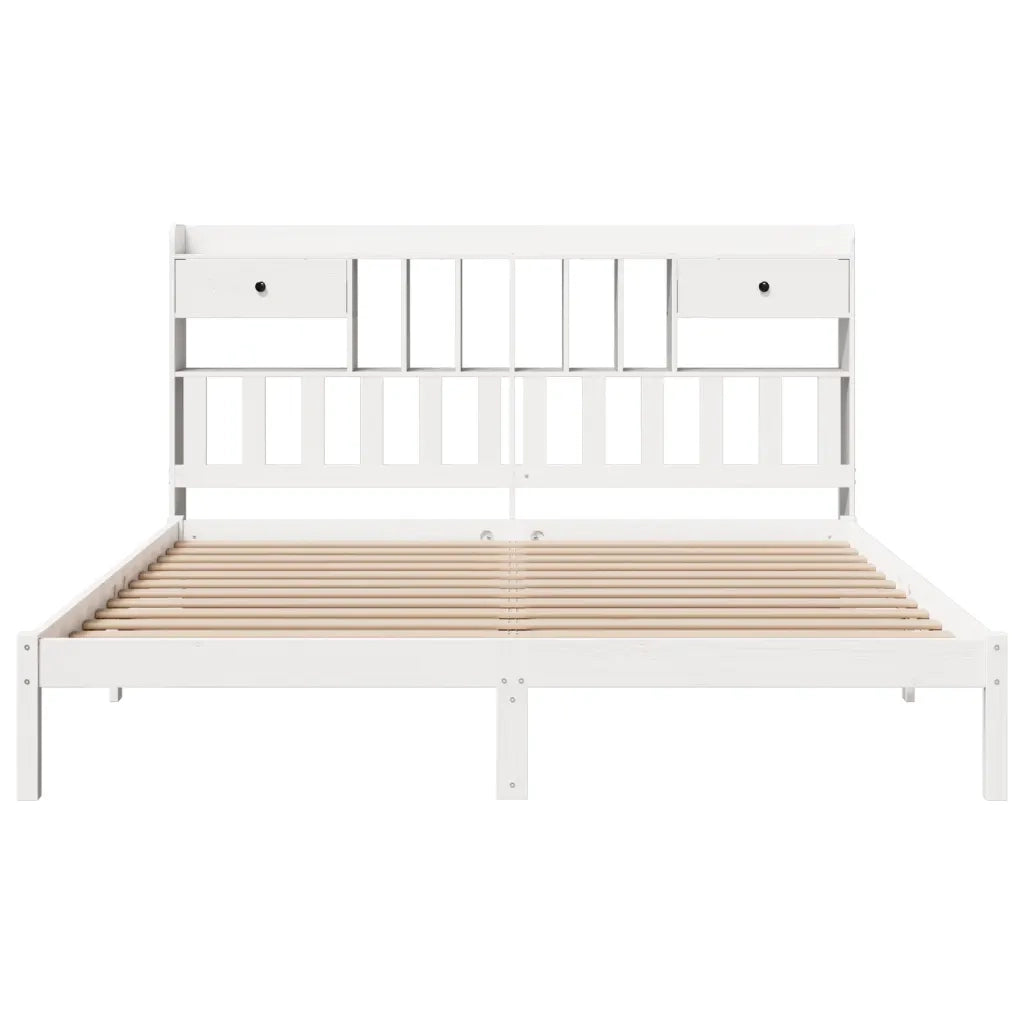 Giroletto con Libreria senza Materasso 180x200 cm in Legno Pino
