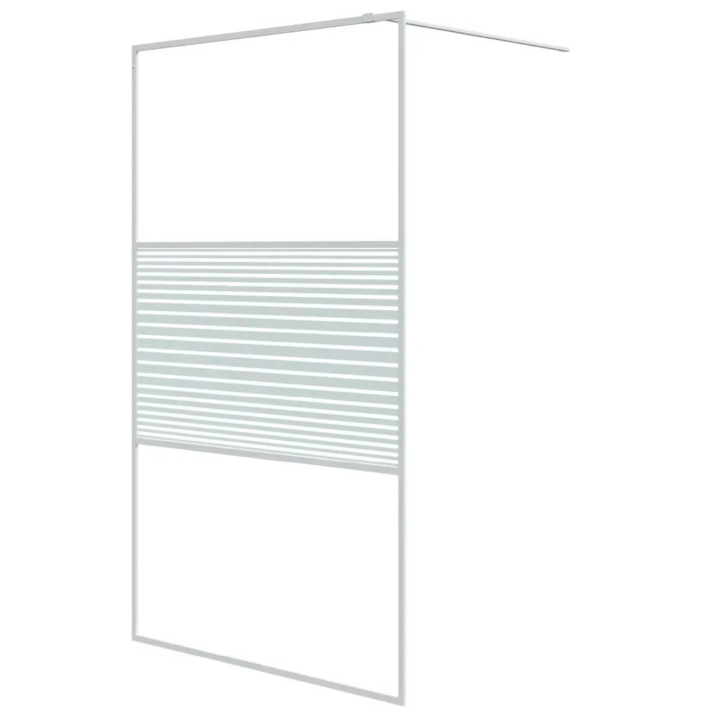 Parete Doccia Walk in Bianca 115x195 cm Vetro Trasparente ESG 152153