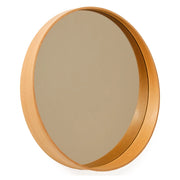 Telve, Specchio Forma Rotondo, 60x60h cm Marrone Rovere