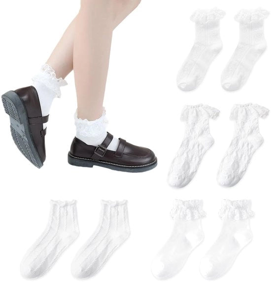 Sottovesti per donna 4 pezzi - Sottovesti con ruches - Sottovesti aderenti - Sottovesti da balletto - Sottovesti in cotone a bassa aderenza - Sottovesti antiscivolo