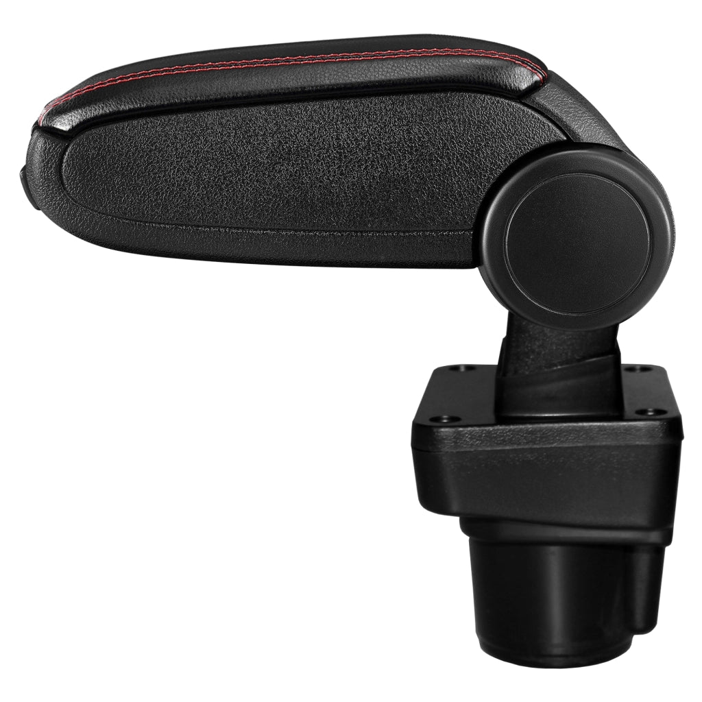 [pro.tec] Bracciolo centrale per Ford Ka+ (da 2014) - Rivestimento in similpelle nero con cuciture rosse - con vano