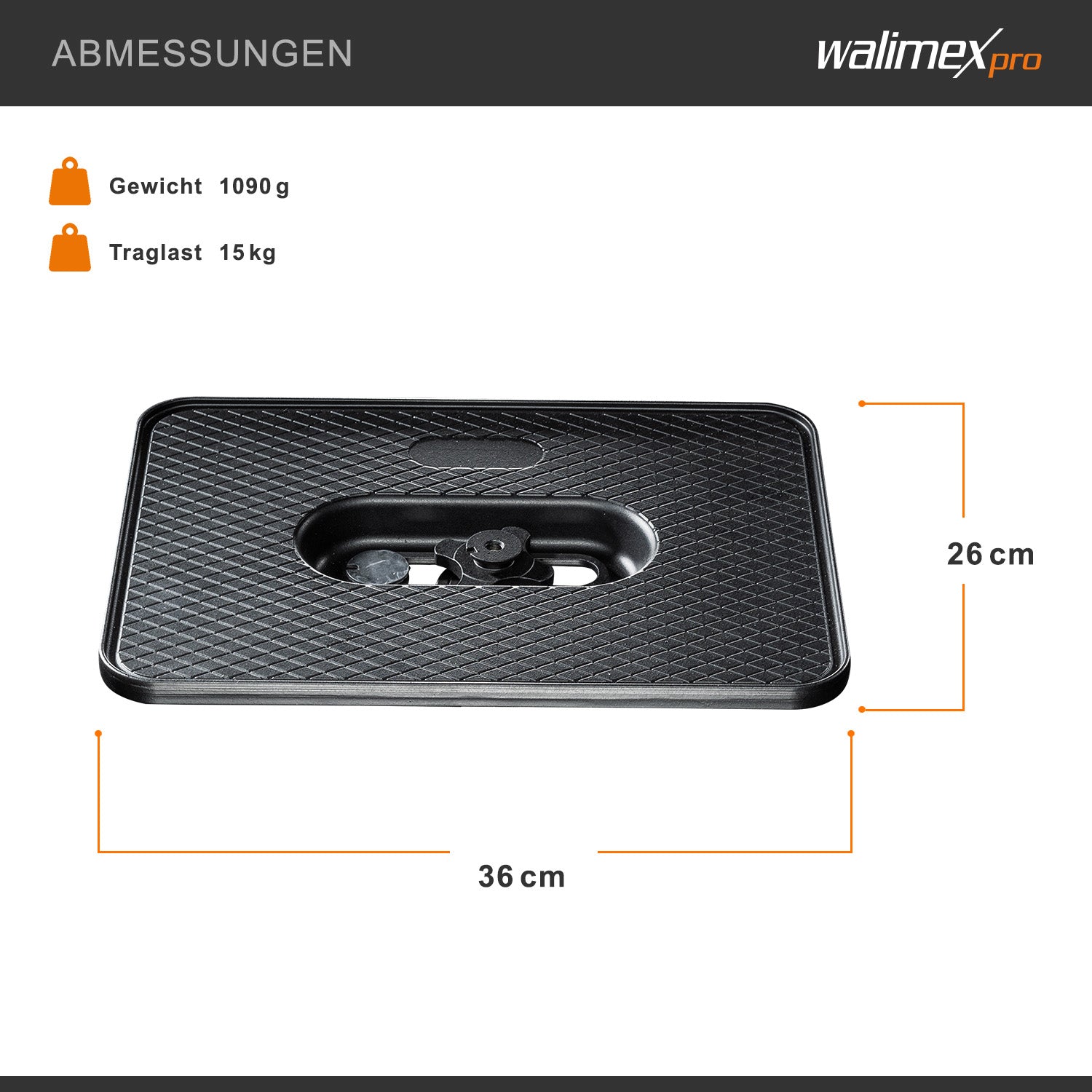 Walimex Pro Laptop Stand 140 cm - stabile e comodo supporto per proiettore e notebook con piastra per laptop + proiettore, regolabile in altezza, altezza massima 140 cm, in alluminio, con borsa