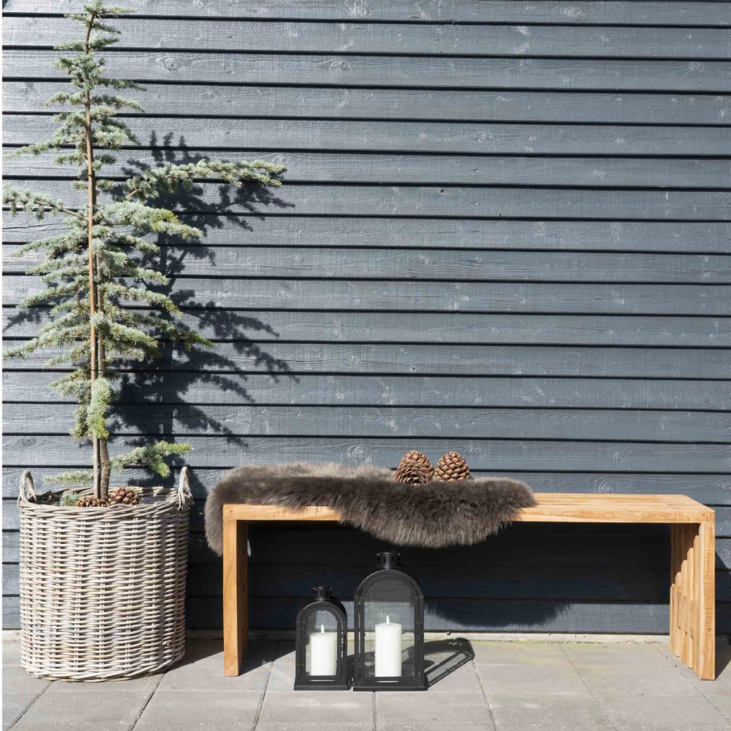 Set di 2 Cesti Portaoggetti Indo, Marrone, Rattan, 40x40x48 cm