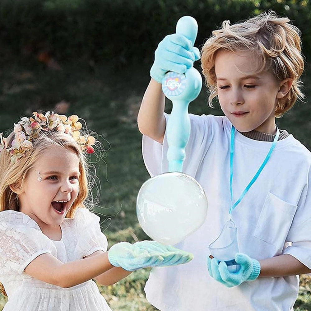 Trade Shop - Macchina Per Bolle Di Fumo Luce Colorata Per Feste Giocattolo Spiaggia Portatile Bambini -