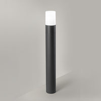 Paletto Esterno Contemporaneo Match Alluminio Grigio Vetro 1 Luce E27 H90