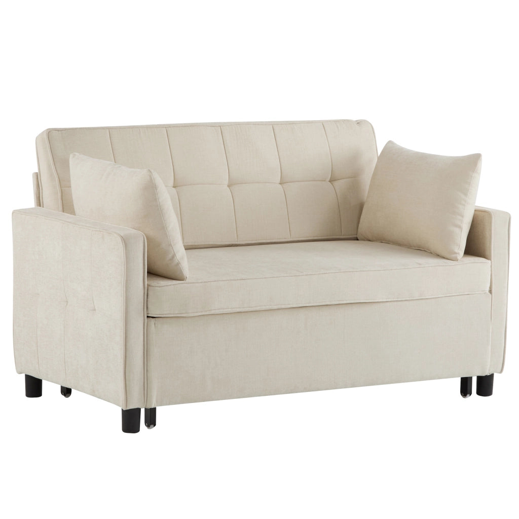 Divano Letto 2 Posti ¨C MINIMAL ¨C Tessuto Chenille, Schienale Regolabile