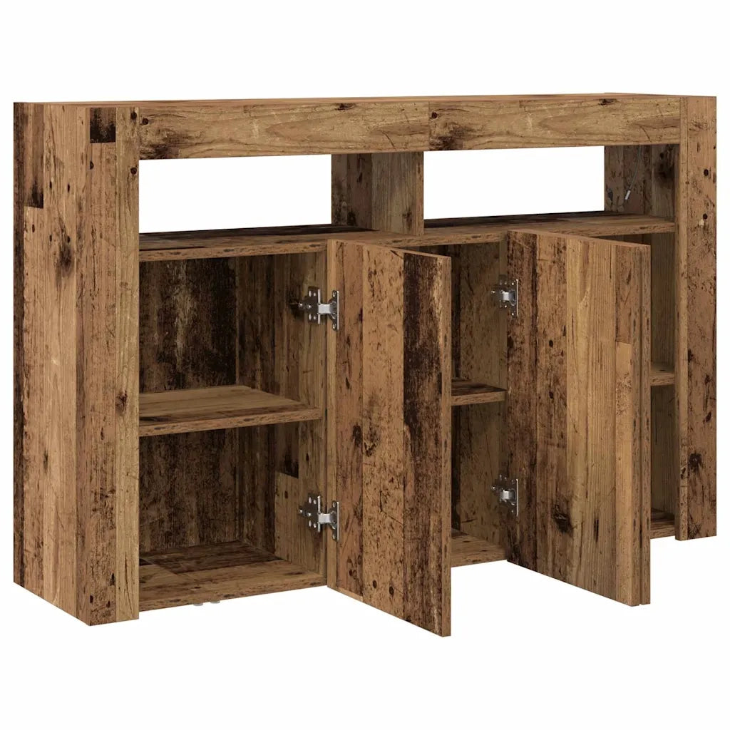 Credenza | Madia | Buffet da pranzo | Armadio da pranzo Legno vecchio 116 x 30 x 75 cm Legno multistrato