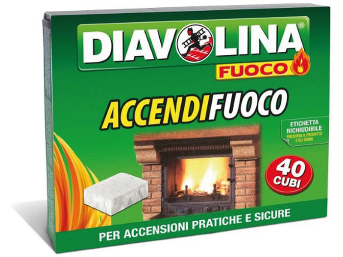 Diavolina ACCENDIFUOCO 40 cubetti - cartone esp. 48 pz.