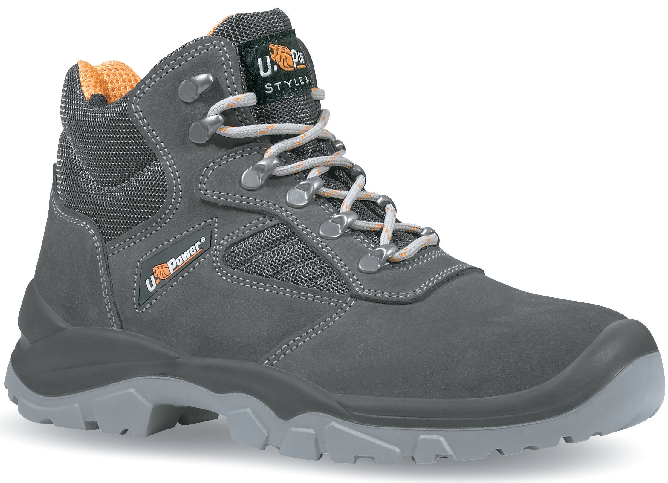 U-Power SCARPE ANTINFORTUNISTICA TREKKING ALTE S1P SRC REAL Col. Antracite Mis. 44