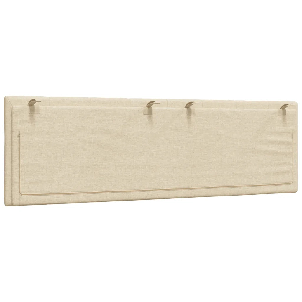 vidaXL Cuscino Testiera Crema 160 cm in Tessuto