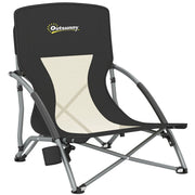 Sedia pieghevole da esterno con trasportino ¨C zephmum ¨C nero 58x55x62 cm