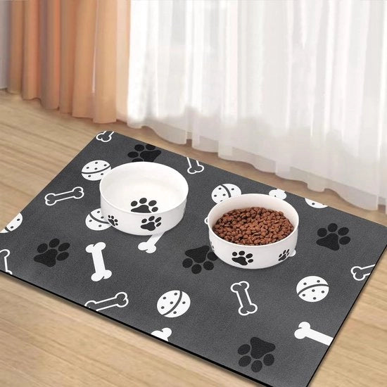 Piatto di Alimentazione per Cani e Gatti Super Assorbente 40 x 60 cm - Fondino Antiscivolo in Gomma - Assorbe e Si Lava Rapidamente - Adatto a Diversi Tipi di Cibo per Animali Domestici