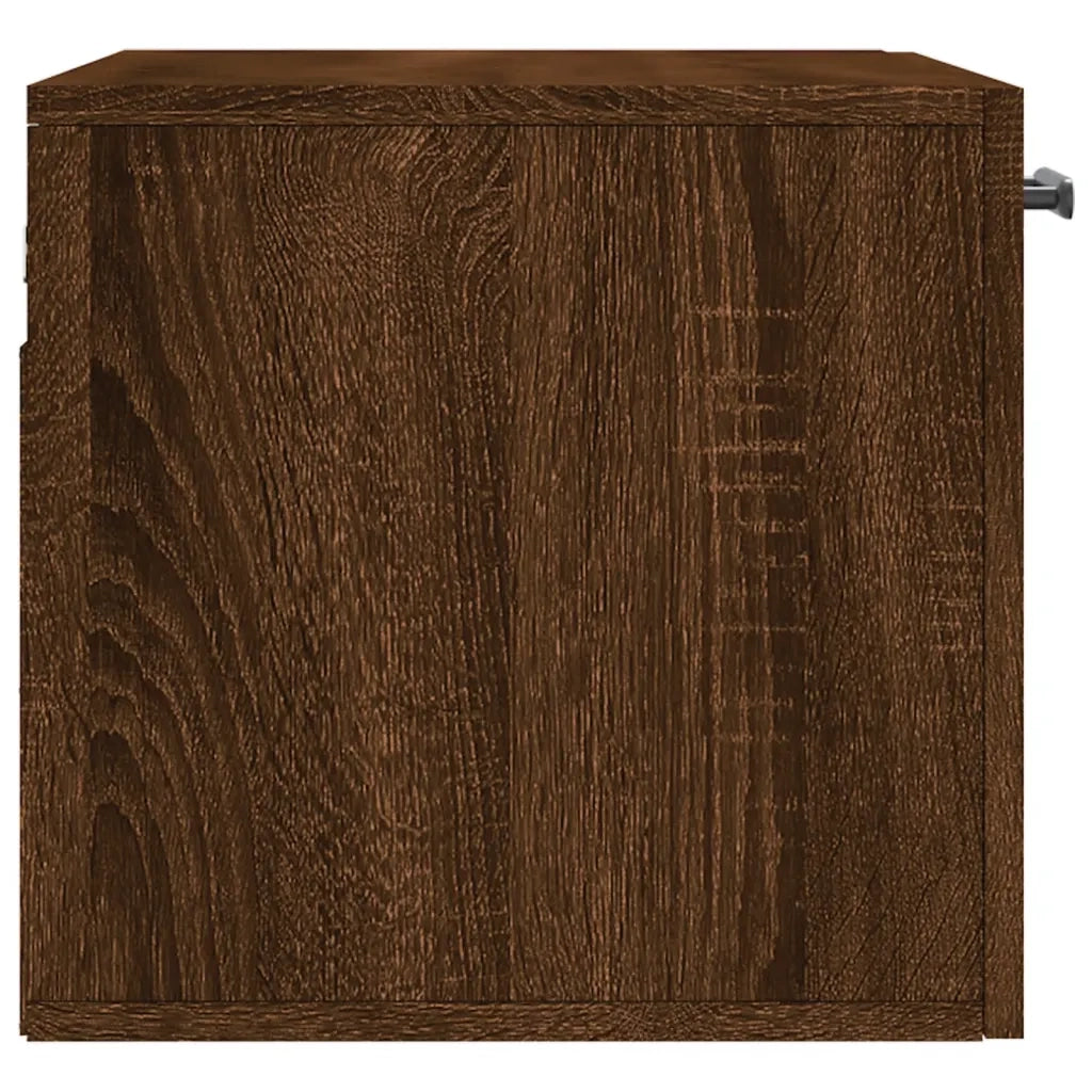 Armadietto a Muro | Mobile a Parete Rovere Marrone 60x36,5x35 cm Legno Multistrato