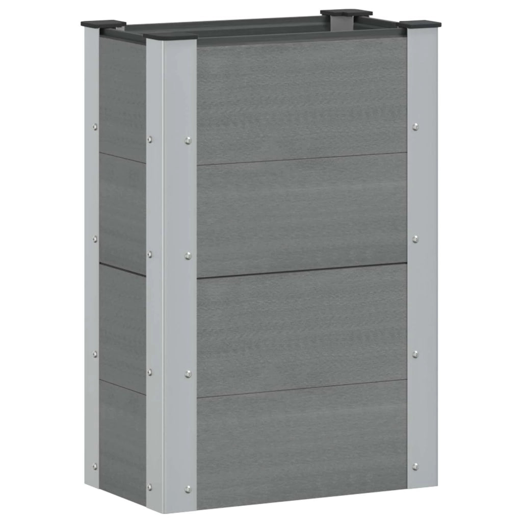 Fioriere | Cassetta per fiori | Letto rialzato da giardino Grigio 50 x 30 x 72 cm