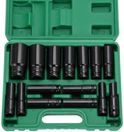 Set di chiavi a doppiello 15 pezzi - 1/2 pollice - 8-32 mm - set di doppielli - per autoreparazione/banden - maneggevole - dimensioni 27*22*6 cm - set di doppielli